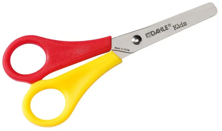 Tijeras Infantiles para Zurdos 13cm. Rojo Amarillo