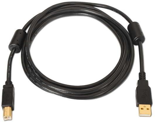 Imagen extra Aisens Cable USB 2.0 Impresora Super Alta Calidad con Ferrita - USB-A Macho a USB-B Macho - 2m - Negro
