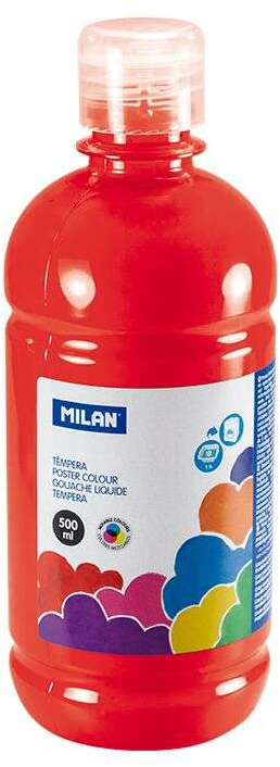 Botella tempera Milan 500ml Rojo