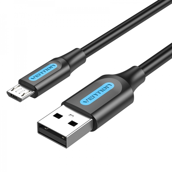 Vention Cable USB 2.0 Macho a MicroUSB Macho - 50cm - 3A 60W 480Mbps - Negro