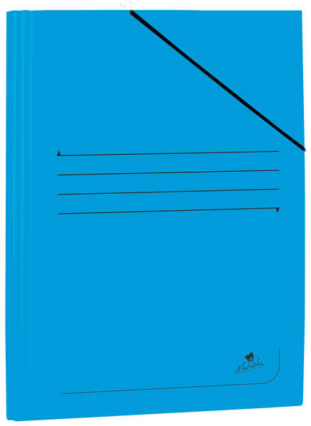 Mariola Carpeta de Carton Plastificado FOLIO Cierre de gomas - Azul