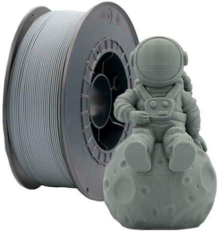 Filamento 3D PLA Diametro 1.75mm Bobina 2.5kg Color Gris