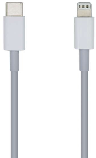 Aisens Cable Lightning a USB-C USB 2.0 - Lightning/M-USB-C/M - 1 metro - Blanco