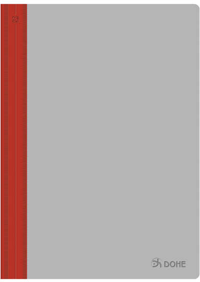 Dohe Dossier con Fastener Metalico Folio - Lomo Curvo. Rojo