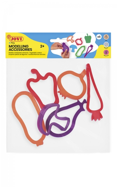 Jovi Modelling Accessories Bolsa Colgable con 6 Moldes de Corte Vegetales Surtidos