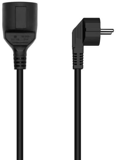 Cable Alargador de Alimentacion Schuko - CEE7/M-CEE7/H - 10M - Negro