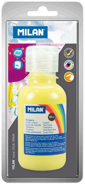 Botella tempera Milan 125 ml Amarillo Limon