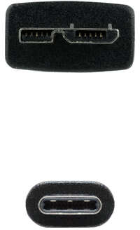 Imagen extra Nanocable Cable USB 3.0 USB-C Macho a MicroUSB-B Macho 1m