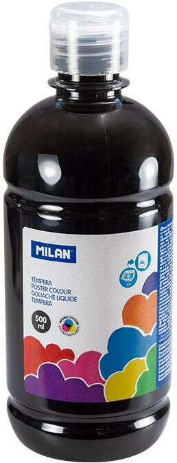 Botella tempera Milan 500ml Negro