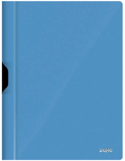 DOHE Dossier A4 con clip metalico plastico 350 micras. Azul