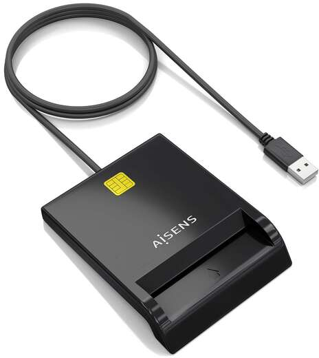Aisens Lector de Tarjeta Inteligente DNI - Negro