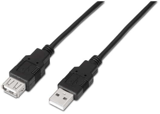 Aisens Cable Extension USB 2.0 - USB-A Macho a USB-A Hembra - 1 metro - Negro