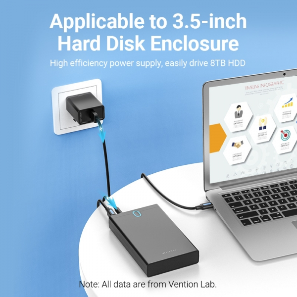 Imagen extra Cable Alimentacion USB-A Macho a DC 5.5mm - 1m - Negro