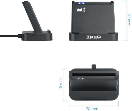 Imagen extra Tooq Lector de Tarjetas Inteligentes DNIe VISION USB 2.0 - Negro