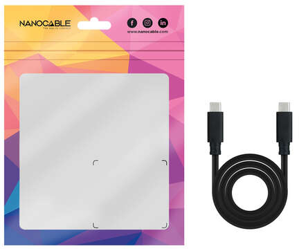 Imagen extra Nanocable Cable USB 3.2 Gen2x2 - 20Gbps - 5A/100W - 4K/60Hz - USB-C Macho-Macho - 3m - Negro