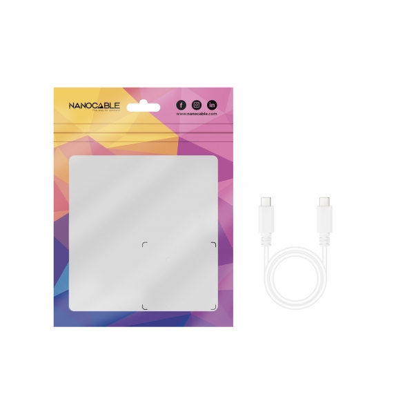 Imagen extra Nanocable Cable USB 2.0 3A - Tipo USB-C Macho-Macho - 1m - Blanco