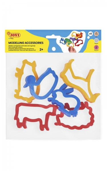 Jovi Modelling Accessories Bolsa Colgable con 6 Moldes de Corte Animales de Granja Surtidos
