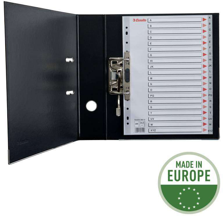 Imagen extra Indice Abecedario de Plastico con Caratula A4 - Tipo A-Z. Esselte