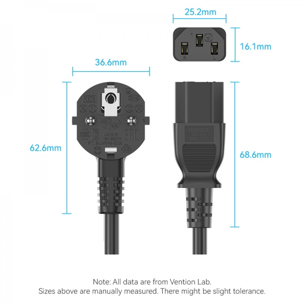 Imagen extra Cable de Alimentacion EU a C13 - 1.8m - Negro