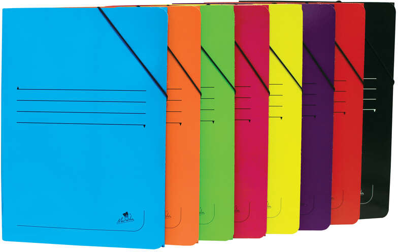 Mariola Carpeta de Carton Plastificado FOLIO Cierre de gomas - Colores Surtidos