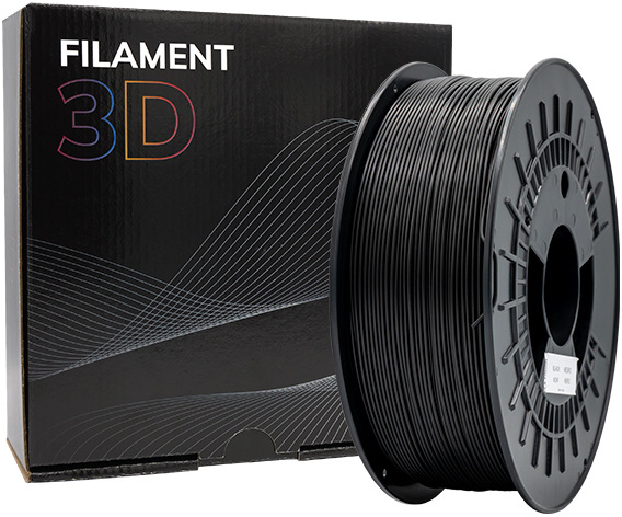 Filamento 3D PLA TOUGH Diametro 1.75mm Bobina 1kg Color Negro