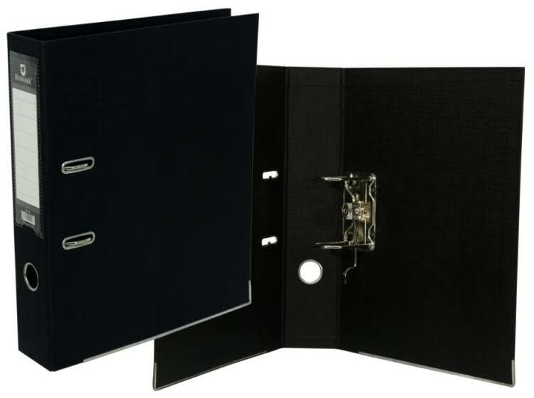 Archivador ECONOMICO PVC FOLIO, Lomo ANCHO con Ollao, Tarjetero Cartonera Metalica. Negro