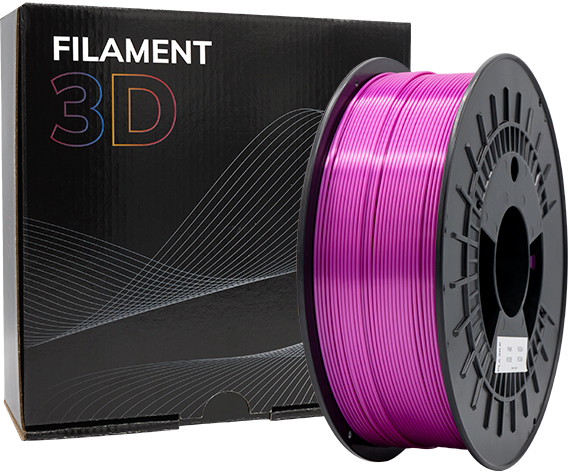 Filamento 3D PLA SILK Diametro 1.75mm Bobina 1kg Color Rosa