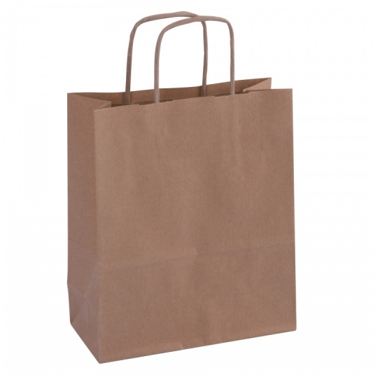 Paquete 50 Bolsas de papel Kraft ECONOMICAS 18x8x21 cm. APLI 101852 