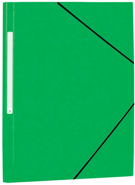 Mariola Carpeta de Carton Simil Prespan con Etiqueta en Lomo FOLIO Cierre de gomas - Verde