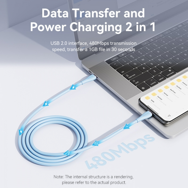 Imagen extra Vention Cable USB-C Macho a USB-C Macho - 1m - Verde Silicona - 5A 100W 480Mbps