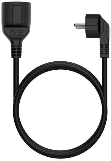 Imagen extra Cable Alargador de Alimentacion Schuko - CEE7/M-CEE7/H - 3.0M - Negro