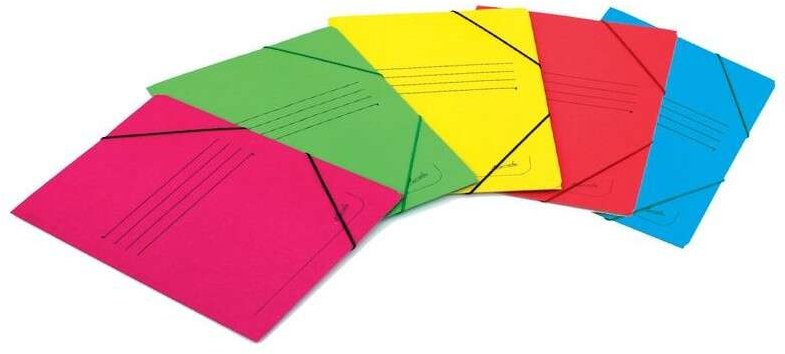 Mariola Carpeta de Carton Estucado con Solapas FOLIO Cierre de gomas. Colores Surtidos