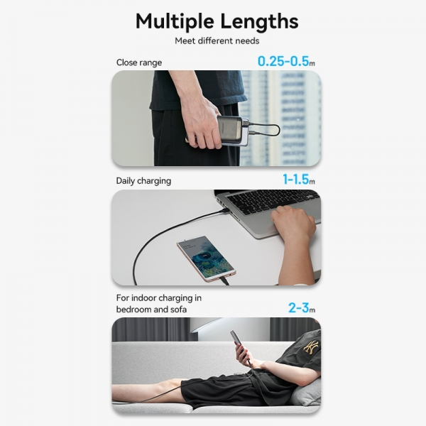 Imagen extra Vention Cable USB 2.0 Macho a MicroUSB Macho - 50cm - 3A - 60W - 480Mbps - Negro