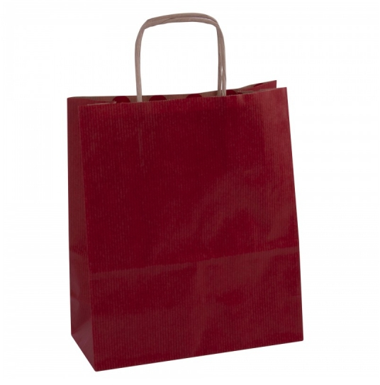PACK 50 Bolsas Kraft 18 x 8 x 21 cm Rojo. APLI 102068