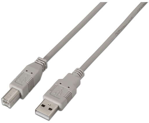 Aisens Cable USB 2.0 Impresora - USB-A Macho a USB-B Macho - 3m - Beige