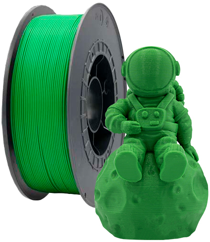 Filamento 3D PETG Diametro 1.75mm Bobina 1kg Color Verde