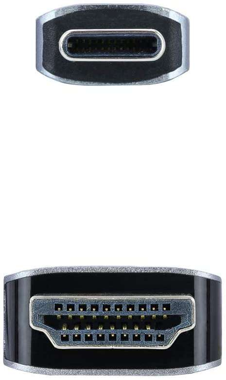 Imagen extra Nanocable Cable Conversor USB-C Macho a HDMI Macho 3m - Negro/Plata