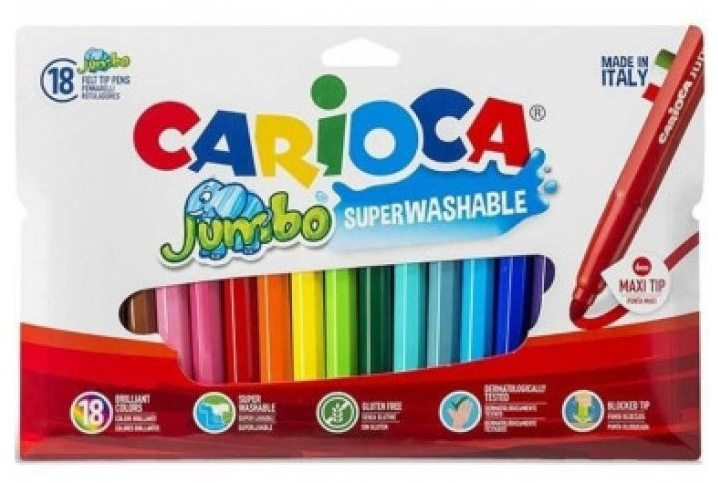 Rotulador CARIOCA JUMBO Caja de 18 Colores