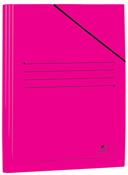 Mariola Carpeta de Carton Plastificado FOLIO Cierre de gomas - Fucsia