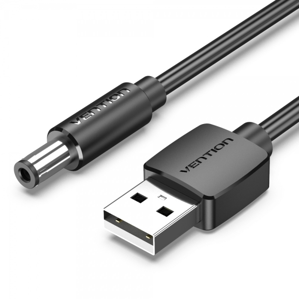 Imagen extra Cable Alimentacion USB-A Macho a DC 5.5mm - 0.5m - Negro