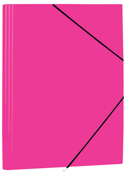 Mariola Carpeta de Polipropileno con Solapas FOLIO Cierre de gomas - Fucsia