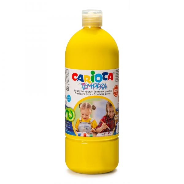 Carioca Botella de Tempera Colores Superlavables Amarillo