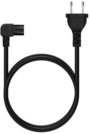 Imagen extra Cable Alimentacion Acodado C8 - CEE7/16/M-C7/H - 1.8M - Negro