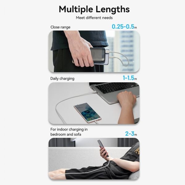 Imagen extra Vention Cable USB 2.0 Macho a MicroUSB Macho - 1m - 3A - 60W - 480Mbps - Blanco