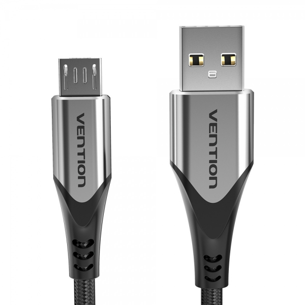 Imagen extra Vention Cable USB 2.0 Macho a MicroUSB Macho 60W 480Mbps - 1.5m - Gris