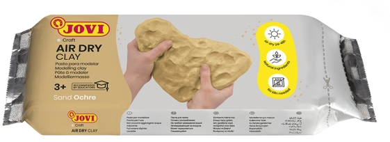 Jovi Air Dry Pastilla Pasta Modelar Endurecible al Aire Color Marrón