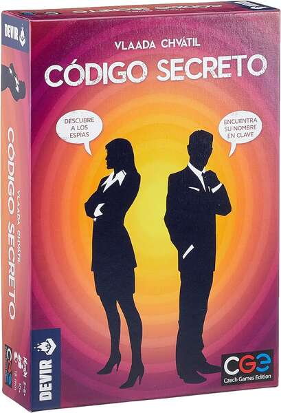 Codigo Secreto Juego de Cartas - Tematica Detectivesca - De 2 a 8 Jugadores - Edad desde 8 Años - Duracion 15min