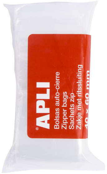 Imagen extra Bolsas de plastico con Autocierre 40x60mm. Paquete 100 Uds