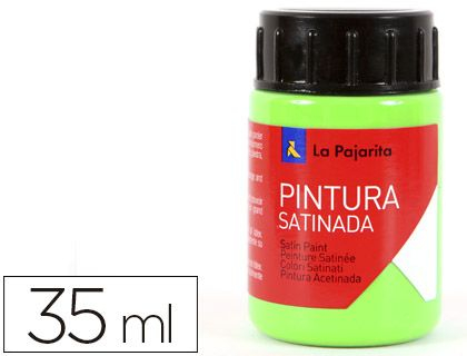 Pintura acrilica L-17 Verde Vivo 35ml La Pajarita Latex satinada