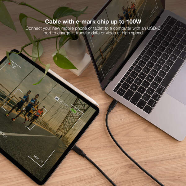 Imagen extra Nanocable Cable USB 3.1 Gen2 5A USB-C Macho-Macho 2m - Negro